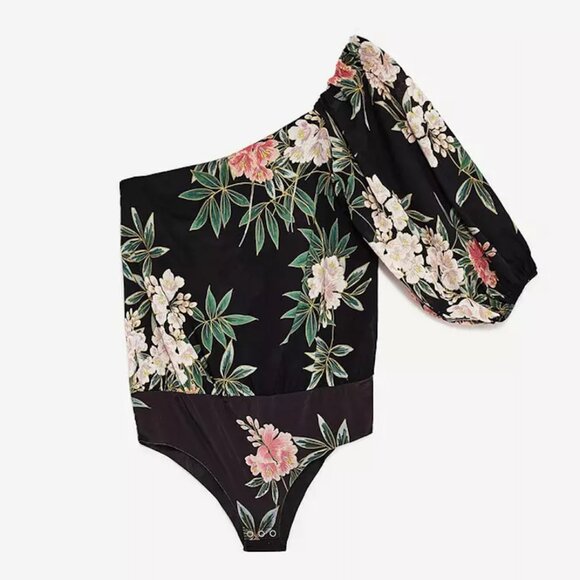 ZARA Floral Off-Shoulder Bodysuit - S - Picture 2 of 8